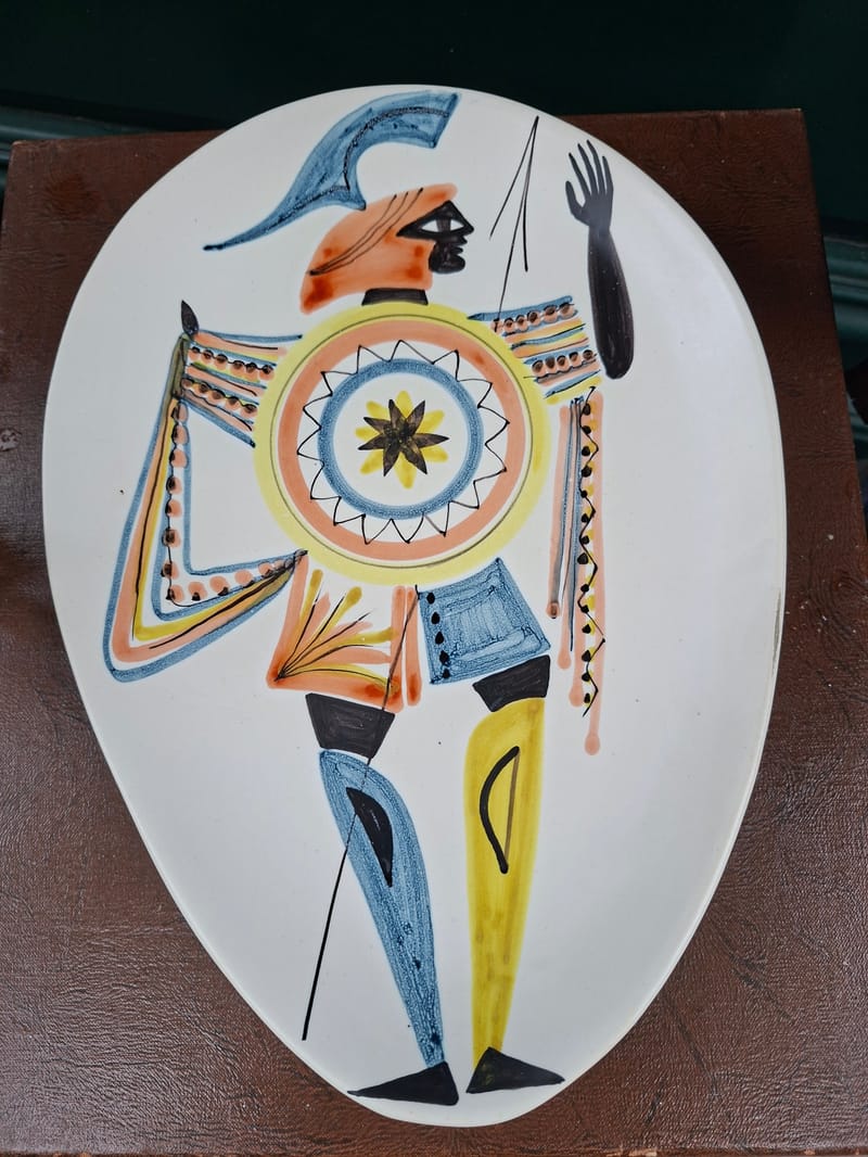Capron Céramique Plat série Valaque Hoplite 1955 — vue 1 sur 8