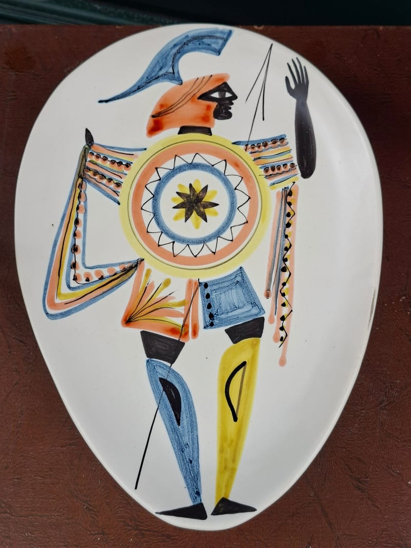 Capron Céramique Plat série Valaque Hoplite 1955 — vue 2 sur 8