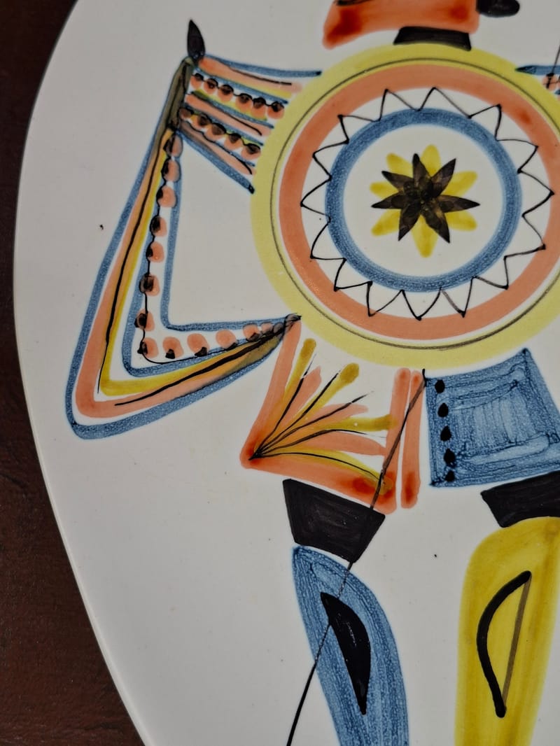 Capron Céramique Plat série Valaque Hoplite 1955 — vue 4 sur 8