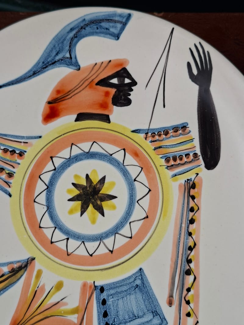 Capron Céramique Plat série Valaque Hoplite 1955 — vue 3 sur 8