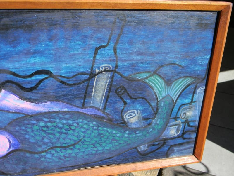 Norbert Benoit Sirène aux Messages  1910 1993 Huile sur Bois — vue 3