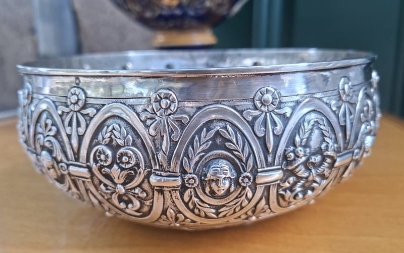 Coupe Argent Massif Minerve Néoclassique Silver Silber