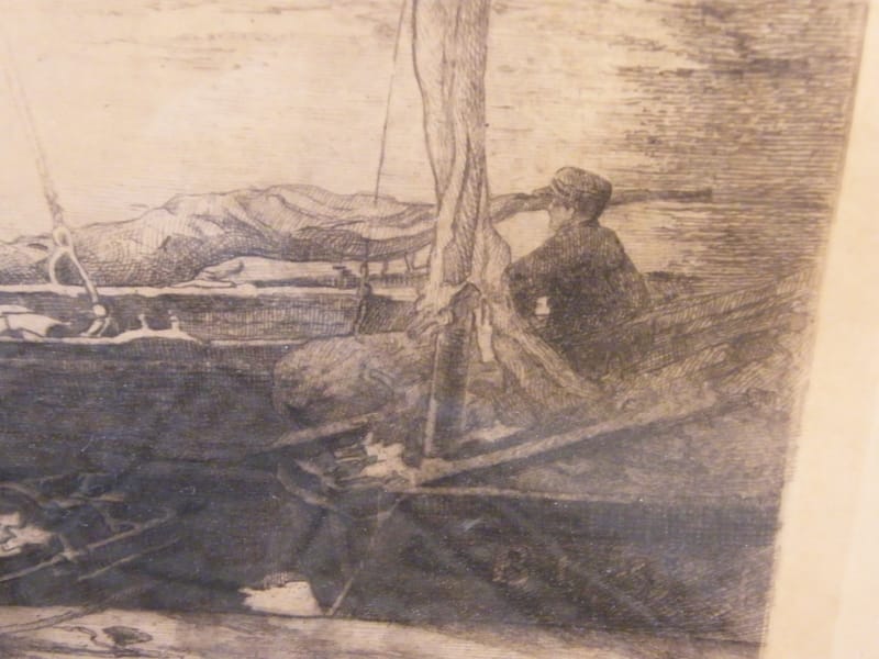 Port Palais Morbihan Lithographie Edouard Léon 1882 1969  1934 N°11/60 — vue 8