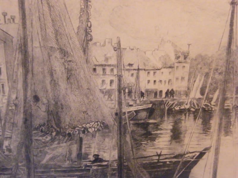 Port Palais Morbihan Lithographie Edouard Léon 1882 1969  1934 N°11/60 — vue 6