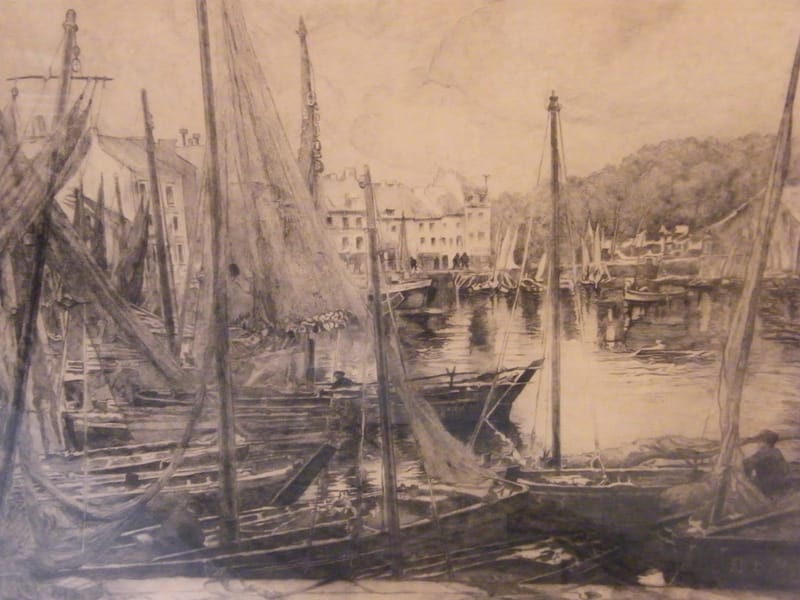 Port Palais Morbihan Lithographie Edouard Léon 1882 1969  1934 N°11/60 — vue 2