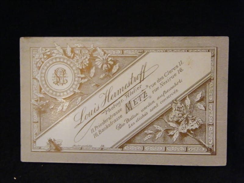 "Photographie CDV Homme Louis Hermestroff  Metz XIX ème Siècle" — vue 2