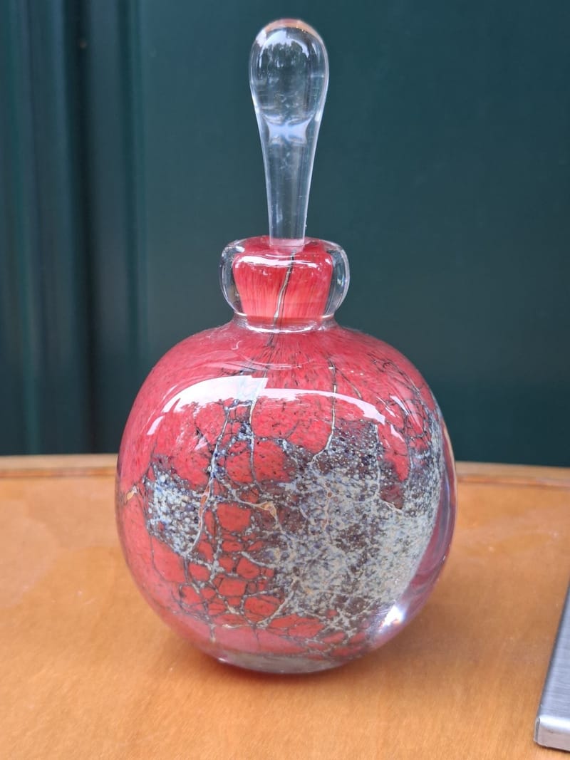 Flacon Parfum Verre Malte malta Signé Mdina