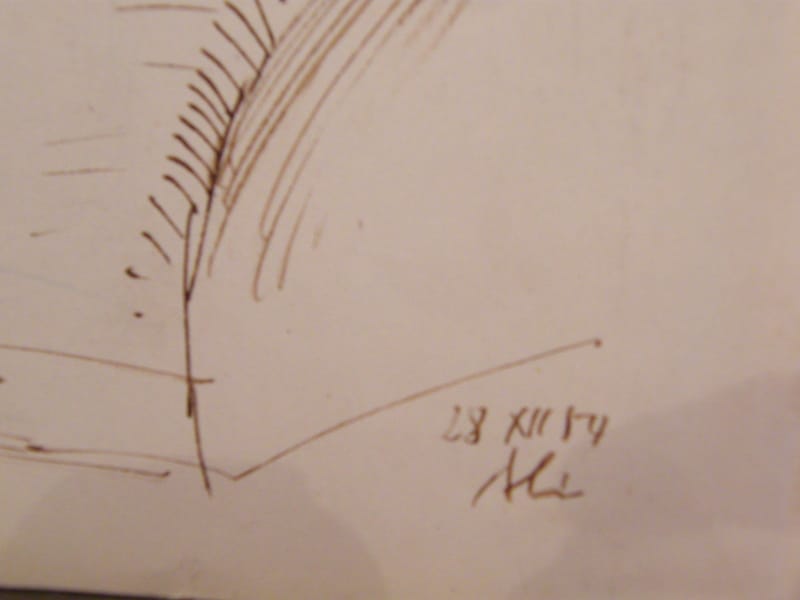 Metz Porte Allemands André Simon 1926-2014 1954 Artiste Lorrain Dessin Feutre — vue 2