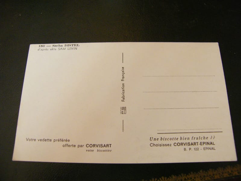 "Carte Postale Sacha Distel  Corvisart 180" — vue 2