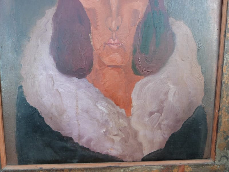 Piero Poraccia Modigliani Huile sur Bois La Folle 1894 1965 — vue 3