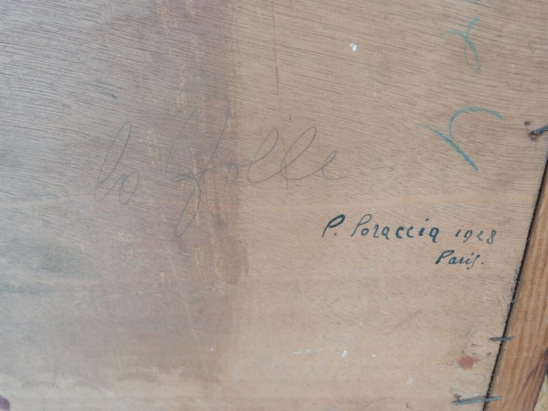 Piero Poraccia Modigliani Huile sur Bois La Folle 1894 1965 — vue 8