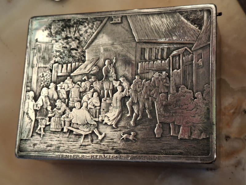 Boite Bijoux Argent Plaqué Tenier's Kermesse Flamande Silver Silber — vue 2