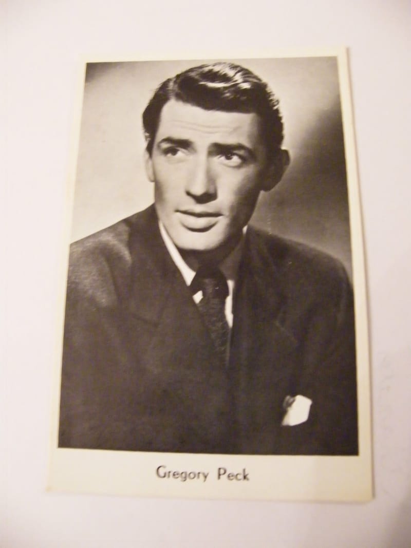 "Carte Photo Grégory Peck Biscottes Corvisart"