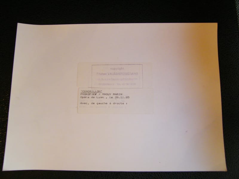 "Photographie Cendrillon Prokofiev Maguy Marin Opéra Lyon 1985 par Valès" — view 2 of 2