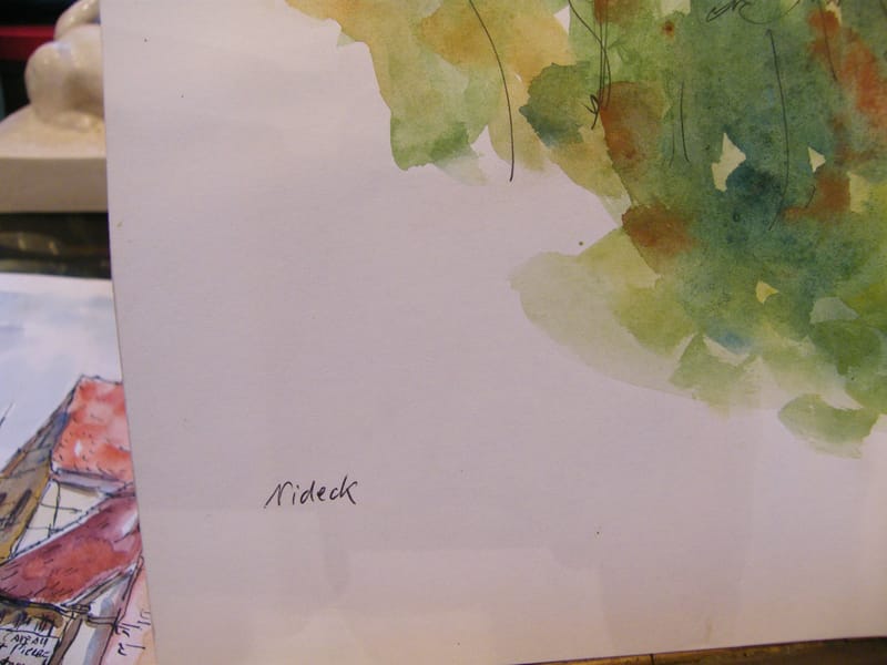 Aquarelle Nideck Alsace A Simon 1926-2014 1993 Artiste Lorrain — vue 2