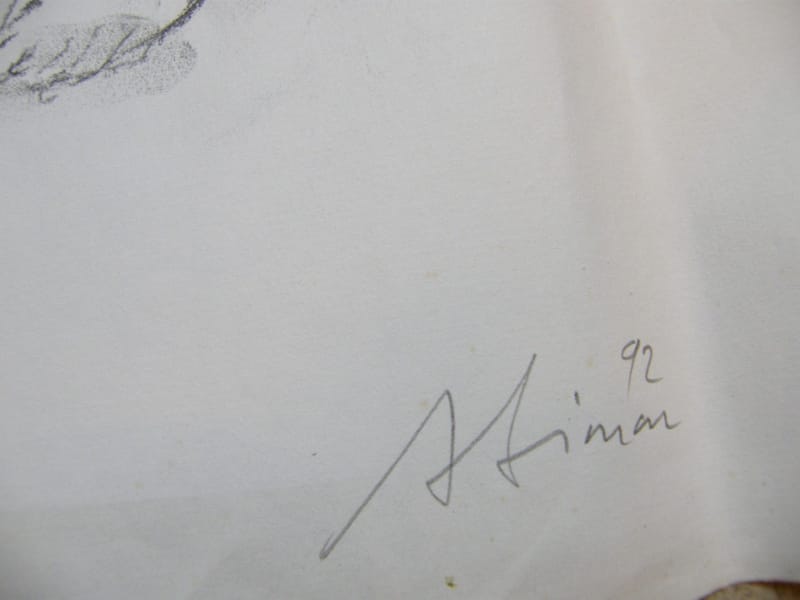 Etude de nu assis André Simon 1926-2014 1992 Artiste Lorrain N°2 Fusain — vue 2
