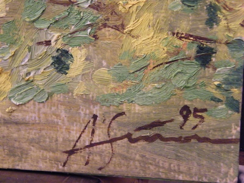Metz Porte des Allemands André Simon 1926-2014 Artiste Lorrain 1995 Huile Papier — vue 2