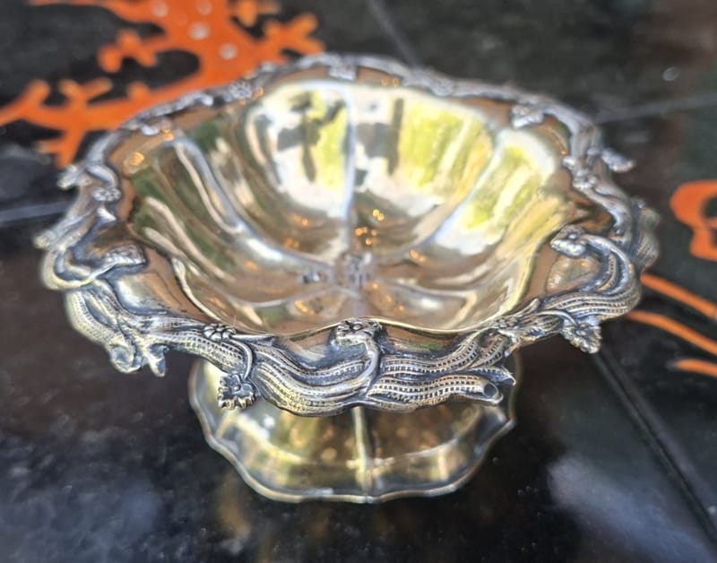 Argent Massif Russe Coupelle Poinçon 84 Silver Silber Vermeil AK 1849
