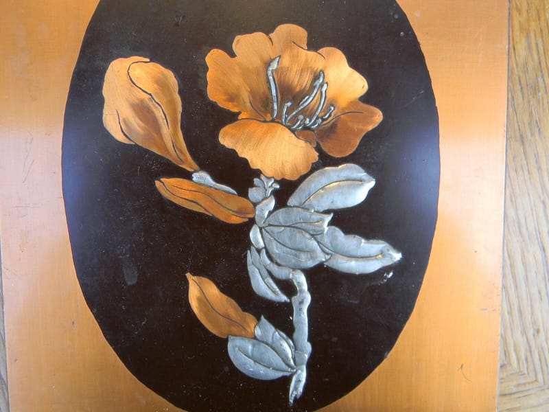 Tableau Marqueterie Cuivre étain Atelier Art Evangelisti — vue 2