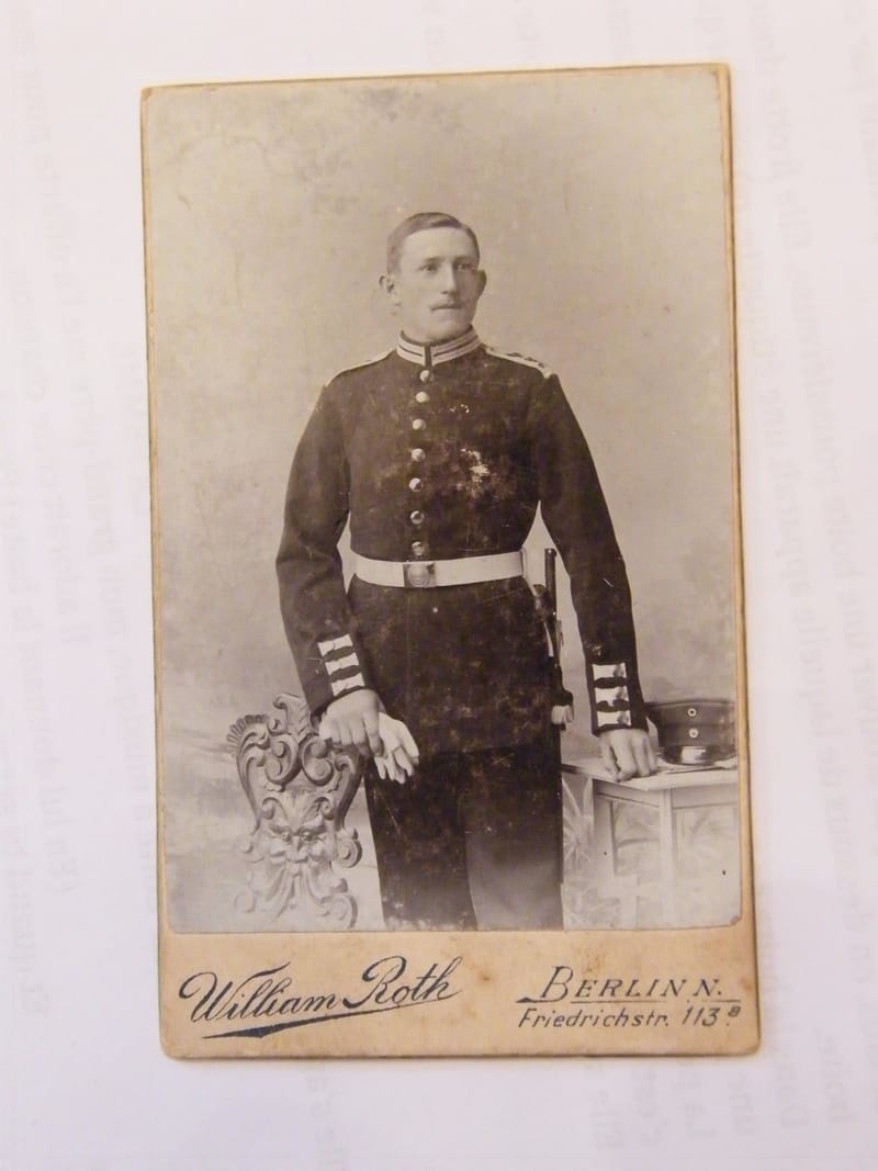 "Photographie CDV Militaire William Roth Berlin XIX ème Siècle"