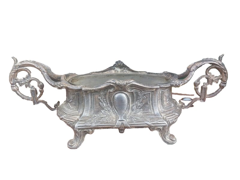 Jardinière Régule Argent Ancienne Mod 359 Feuilles Olivier