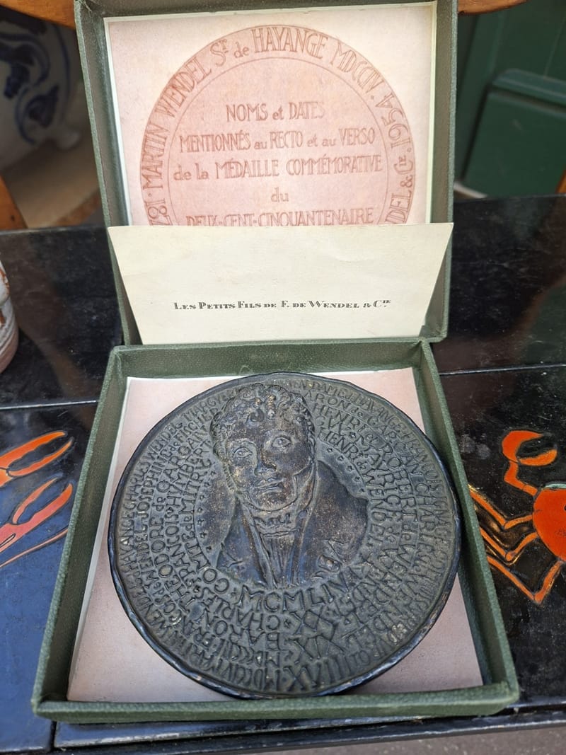Médaille Bronze Jean Martin de Wendel en Boite 1954
