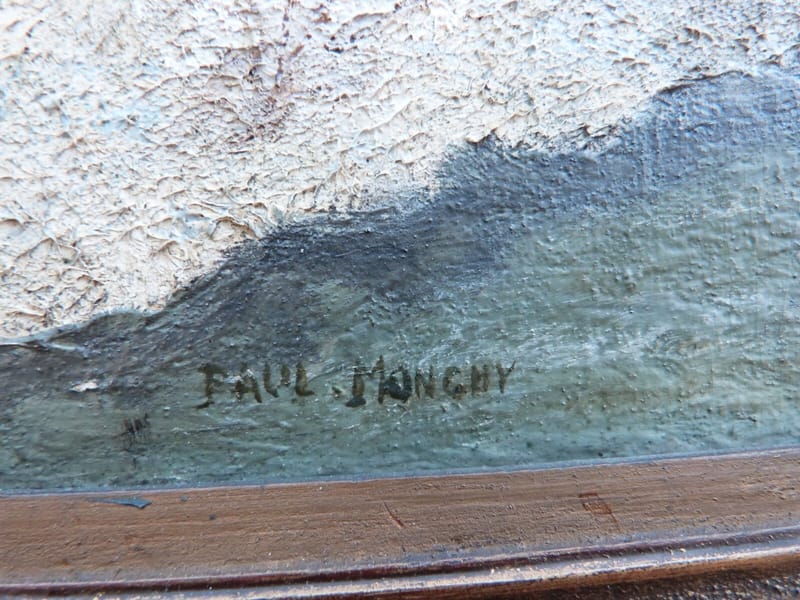 Paul Monchy Huile sur Carton Paysage d'Hiver — vue 3