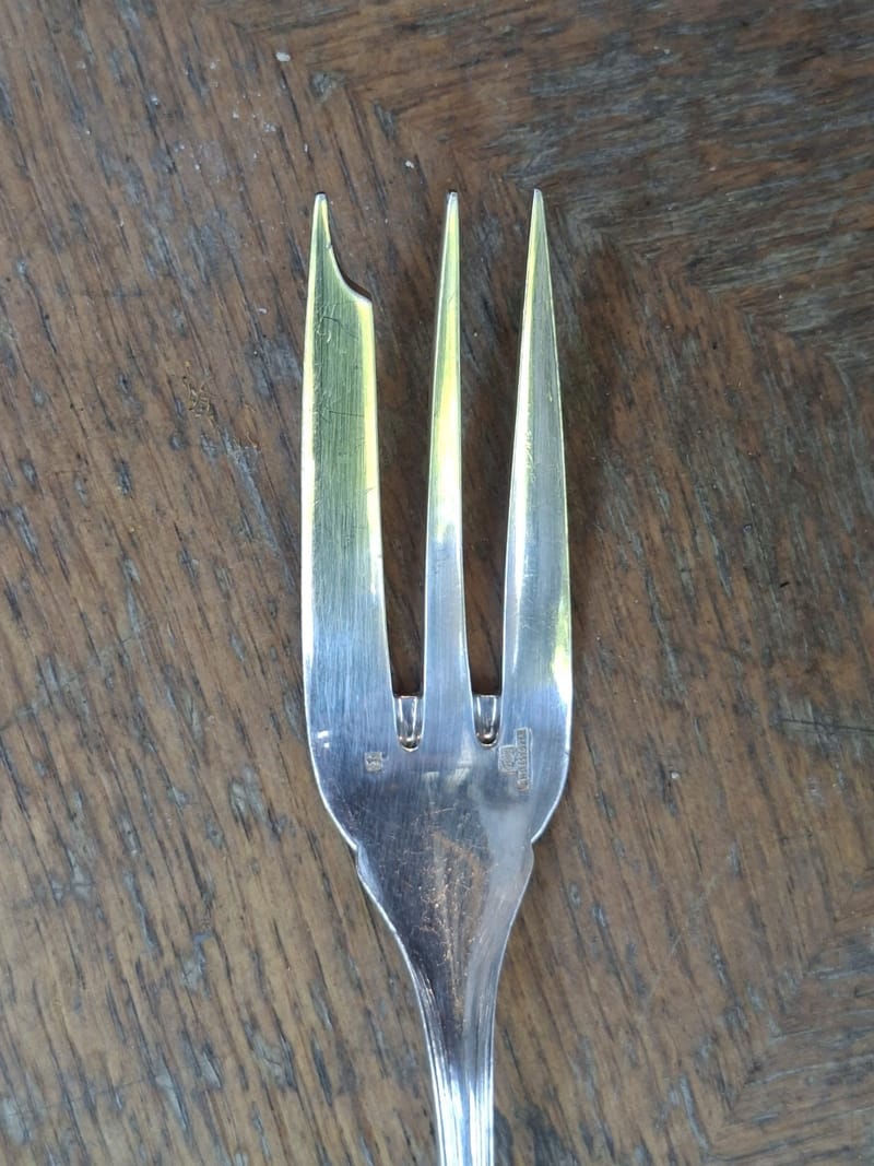 Argent Christofle Fourchette Service Spatours Argent Plaqué Silver Silber — vue 4