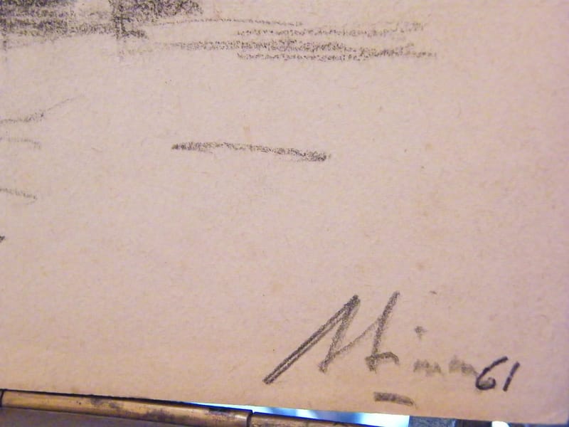 "Fusain Metz Pontiffroy André Simon 1926-2014 1961 Artiste Lorrain" — vue 3