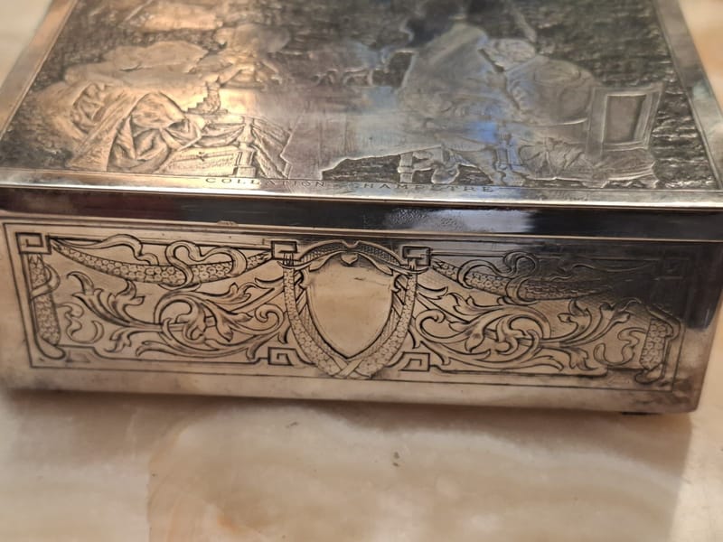 Boite Bijoux Argent Plaqué Collation Champêtre Silver Silber — vue 4