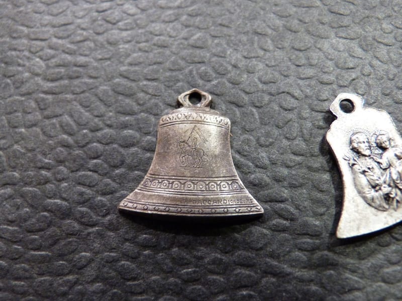 Cloche Piccard Fondeurs Médaille Pendentif Argent Plaqué Silver Silber — vue 4