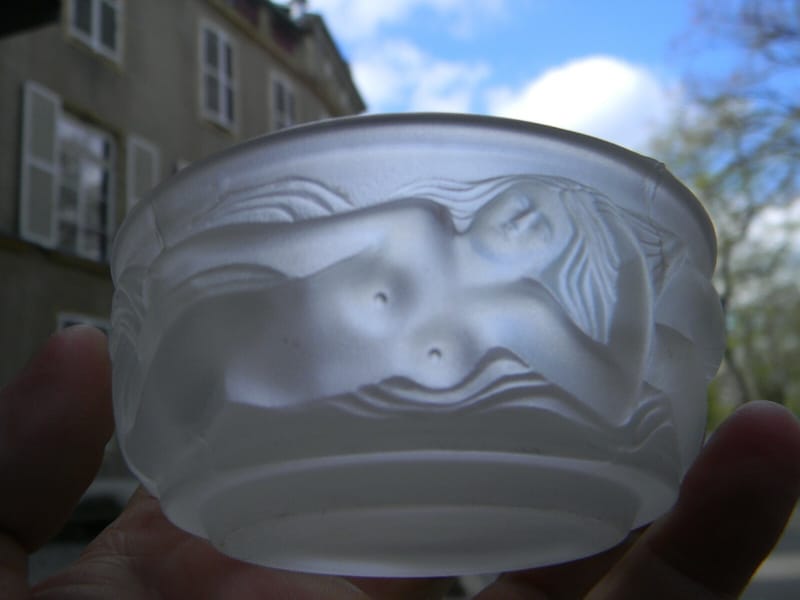 Heinrich Hoffmann Boite Verre Moulé pressé Naiades — view 6 of 7