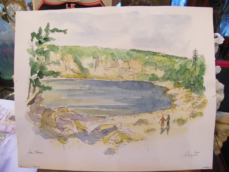 Lac Blanc André Simon 1926-2014 2000 Artiste Lorrain Aquarelle