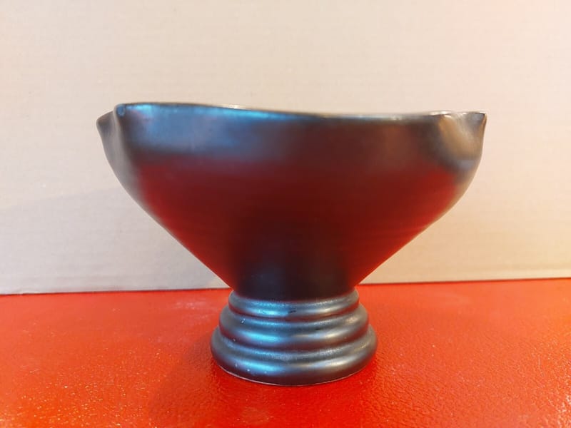 Coupe Forme Libre Céramique Noire et Verte — vue 3