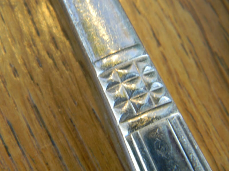 Christofle Couteaux à Dessert Art Déco en Argent Plaqué Alfénide Diamant Silver — vue 6