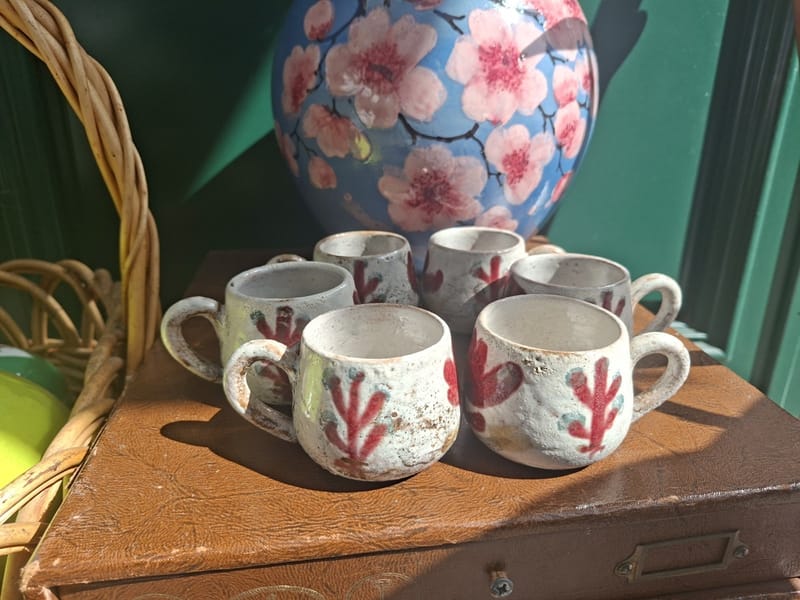 Gustave Reynaud Céramique Vallauris Tasses Moka France