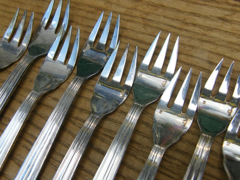 Christofle Art Déco Mira Lanel Fourchettes Poisson Argent Plaqué Luc Lanel — vue 2