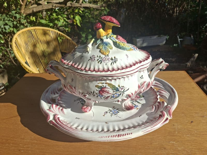 Malicorne Emile Tessier Soupière Faïence Champignon