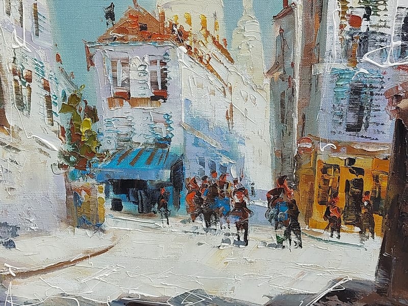 Lucien Desmedt Montmartre Paris Le Consulat 1972 Huile sur Toile 1919 1993 — vue 3