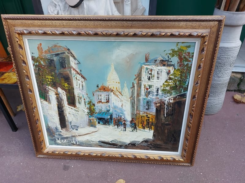 Lucien Desmedt Montmartre Paris Le Consulat 1972 Huile sur Toile 1919 1993
