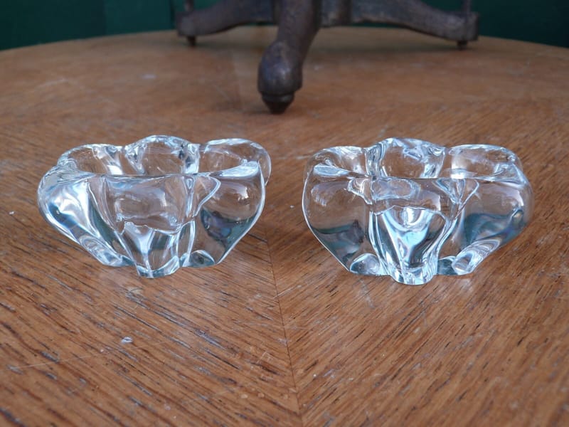 Daum France Cristal Paire de Salerons