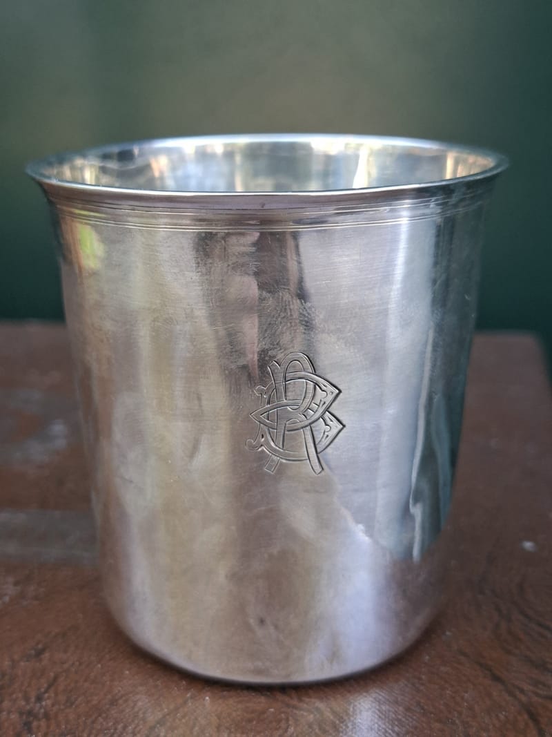 Timbale Argent Massif Vieillard Silver Silber Théodore Tonnelier
