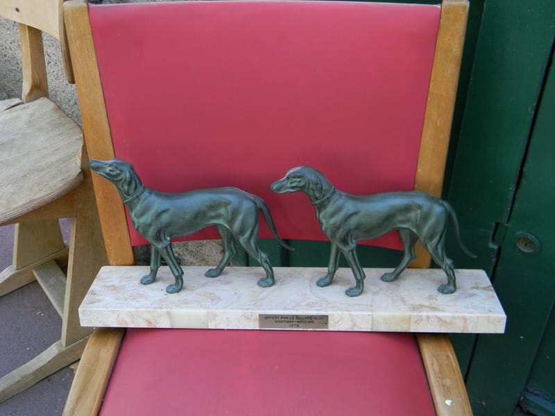 Régule Patine Bronze Chiens Lévriers Régule patine Bronze