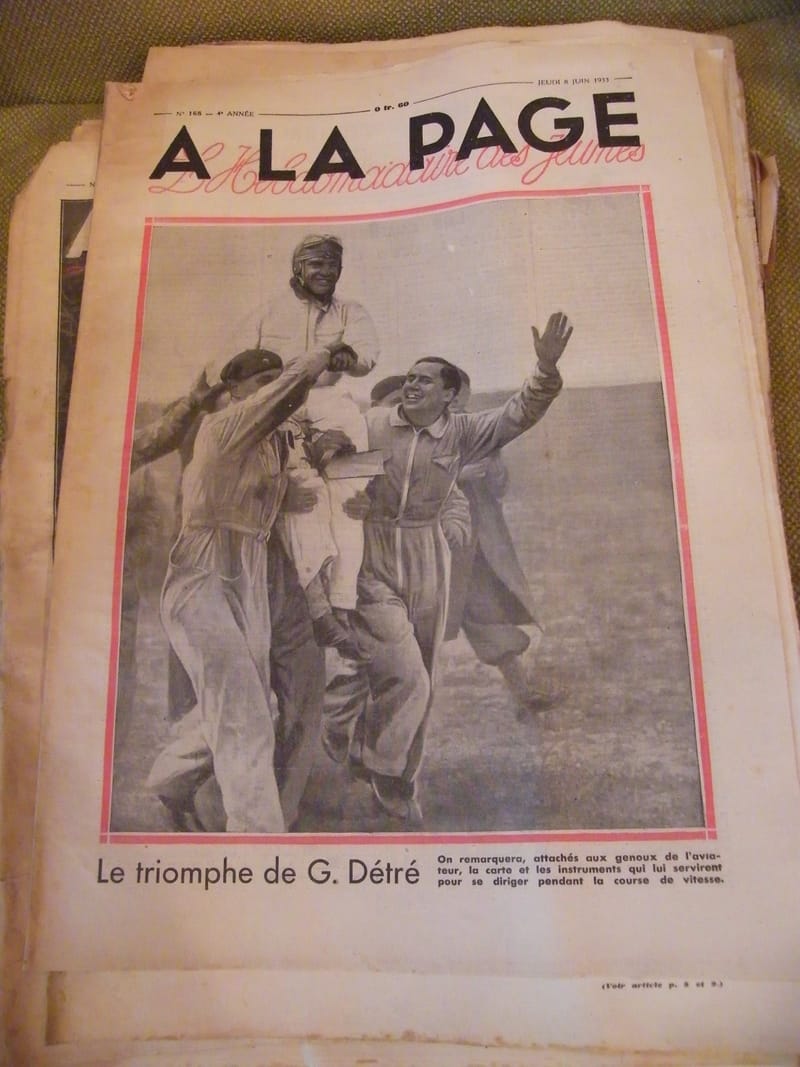 "A la page N°168 Juin 1933 Le triomphe de G Détré Aviation"