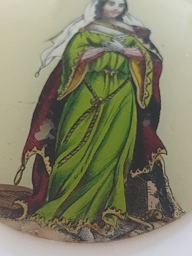Fixé sous verre Sainte XIX ème siècle — vue 4