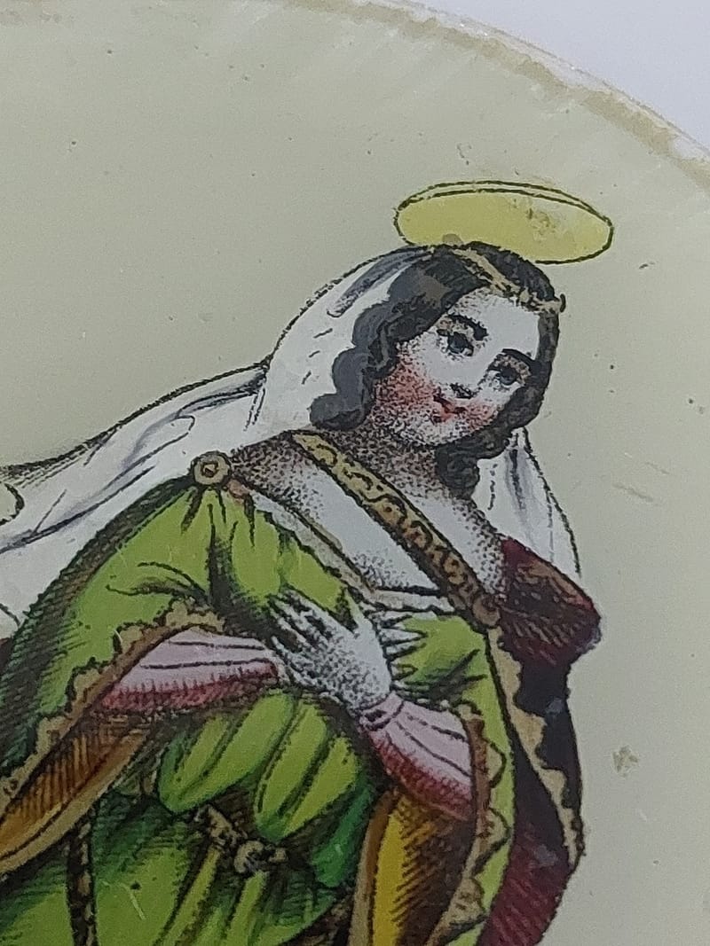 Fixé sous verre Sainte XIX ème siècle — vue 3