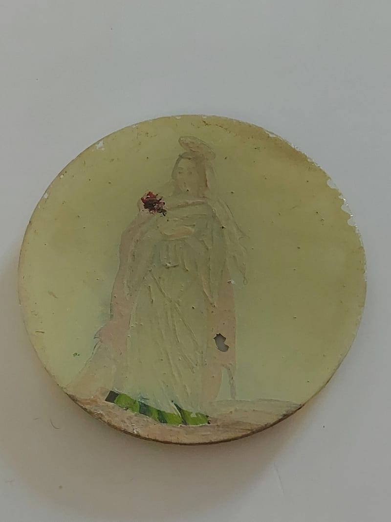Fixé sous verre Sainte XIX ème siècle — vue 5