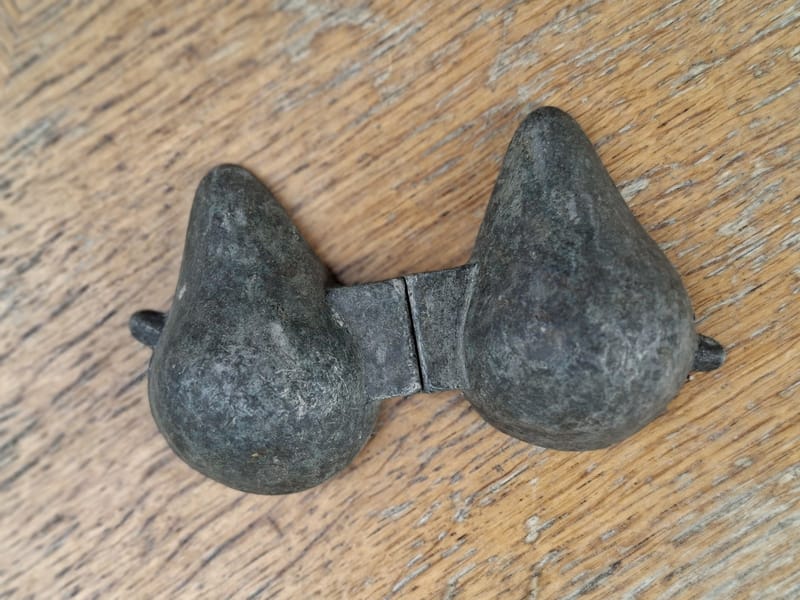 Moule Massepain Chocolat Poire Ancien étain 2 — vue 3
