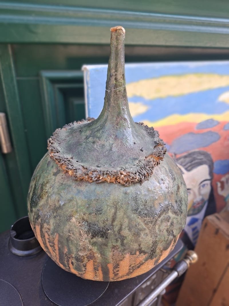Vase Céramique Brutaliste Signé JB 79