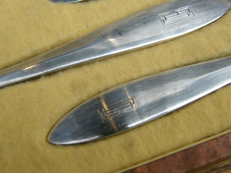 Christofle Art Déco Ménagère Service Argent Plaqué Silver Silber — vue 10